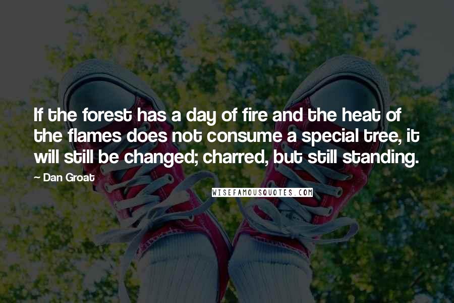 Dan Groat Quotes: If the forest has a day of fire and the heat of the flames does not consume a special tree, it will still be changed; charred, but still standing.