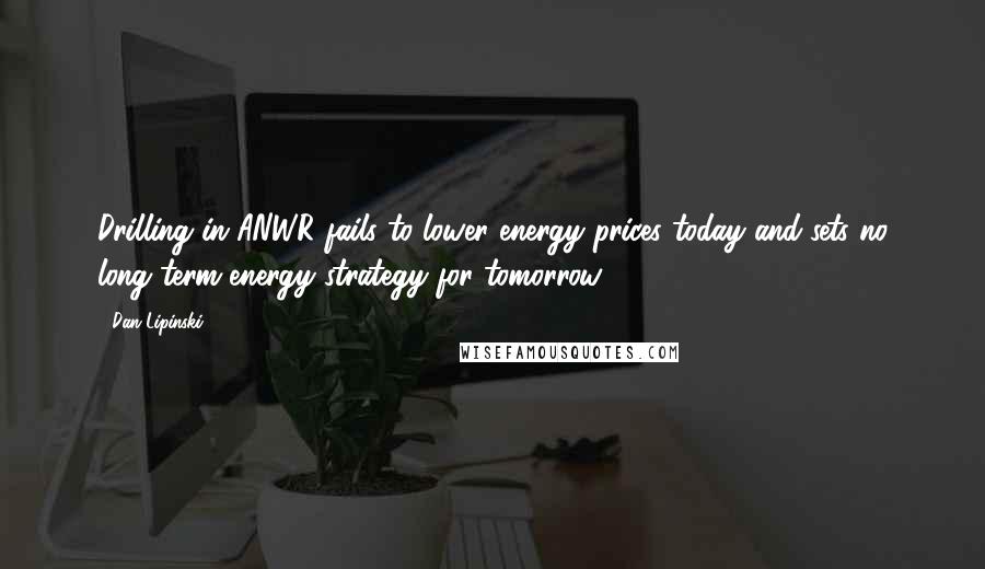 Dan Lipinski Quotes: Drilling in ANWR fails to lower energy prices today and sets no long term energy strategy for tomorrow.