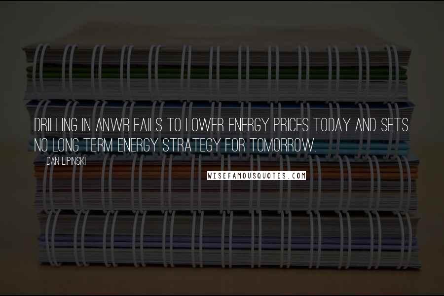 Dan Lipinski Quotes: Drilling in ANWR fails to lower energy prices today and sets no long term energy strategy for tomorrow.