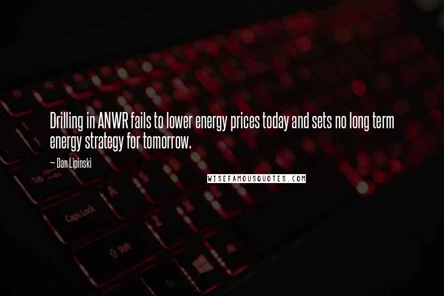 Dan Lipinski Quotes: Drilling in ANWR fails to lower energy prices today and sets no long term energy strategy for tomorrow.