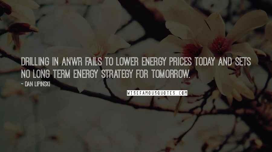 Dan Lipinski Quotes: Drilling in ANWR fails to lower energy prices today and sets no long term energy strategy for tomorrow.