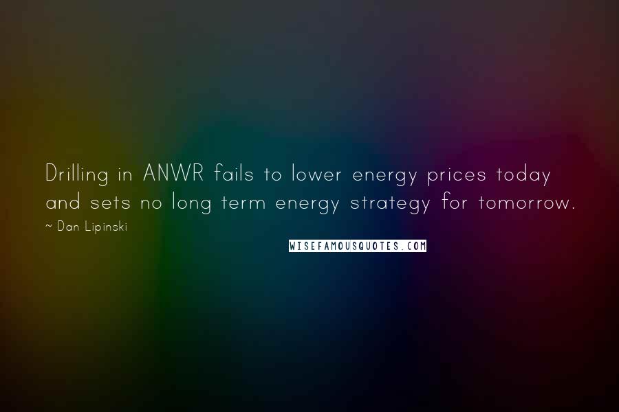 Dan Lipinski Quotes: Drilling in ANWR fails to lower energy prices today and sets no long term energy strategy for tomorrow.