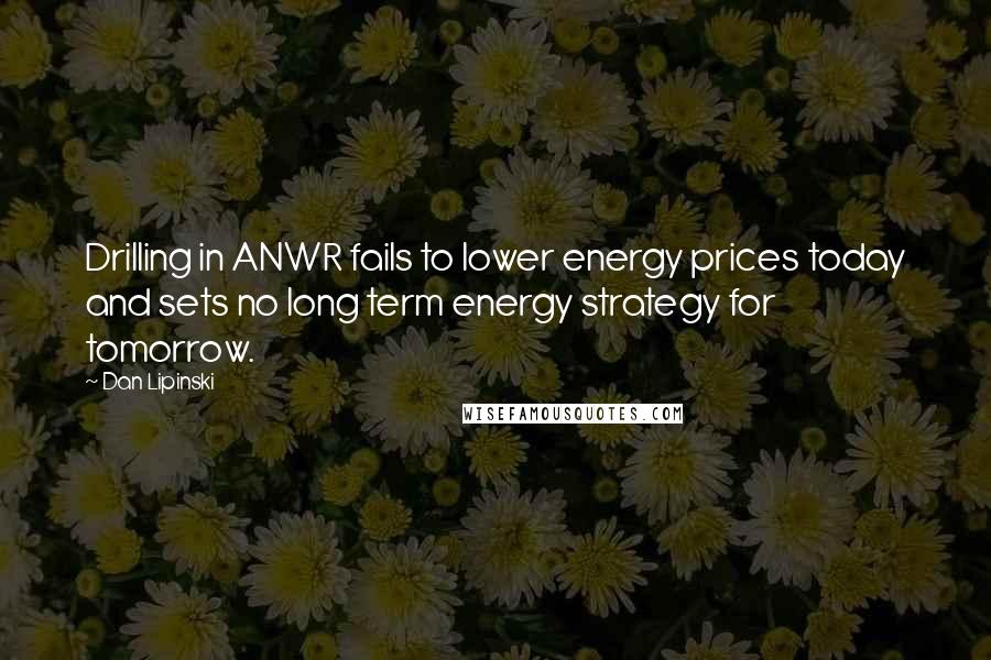 Dan Lipinski Quotes: Drilling in ANWR fails to lower energy prices today and sets no long term energy strategy for tomorrow.