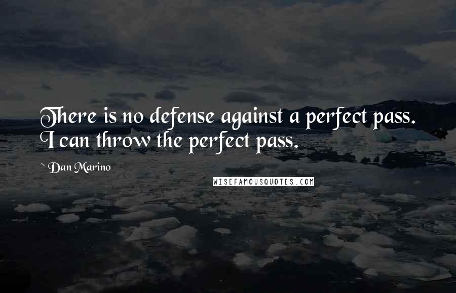 Dan Marino Quotes: There is no defense against a perfect pass. I can throw the perfect pass.