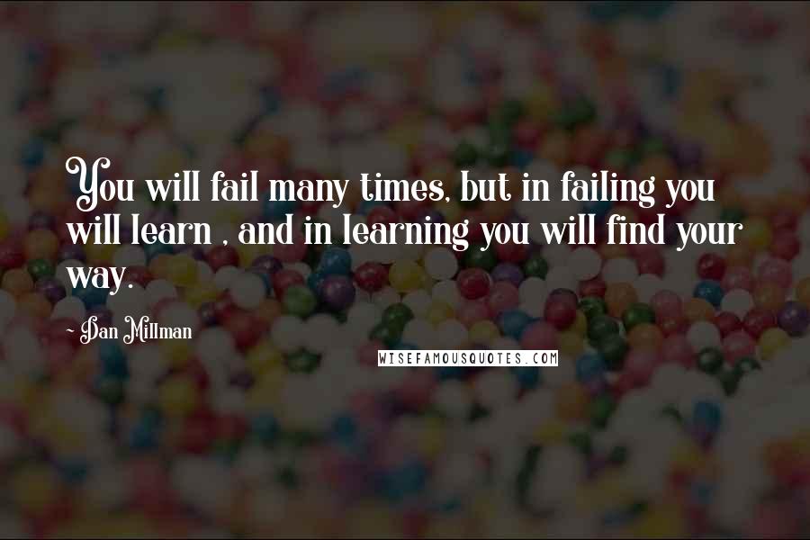 Dan Millman Quotes: You will fail many times, but in failing you will learn , and in learning you will find your way.