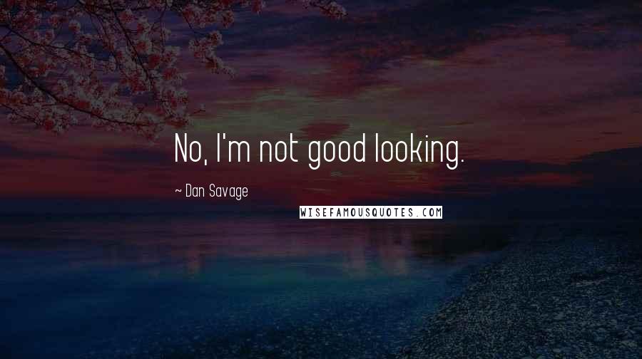 Dan Savage Quotes: No, I'm not good looking.