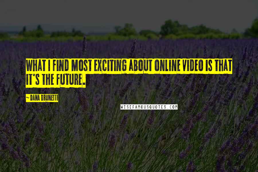 Dana Brunetti Quotes: What I find most exciting about online video is that it's the future.