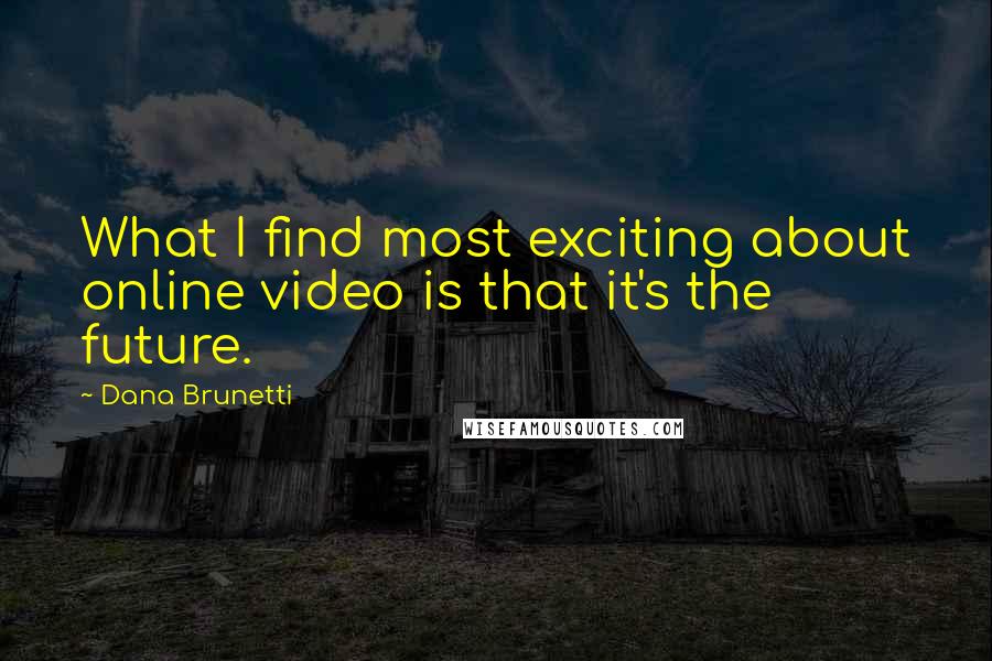 Dana Brunetti Quotes: What I find most exciting about online video is that it's the future.