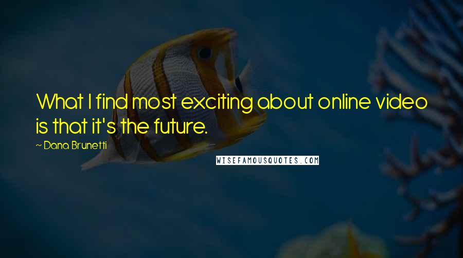 Dana Brunetti Quotes: What I find most exciting about online video is that it's the future.