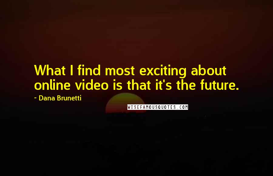 Dana Brunetti Quotes: What I find most exciting about online video is that it's the future.