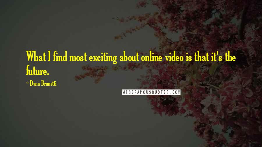Dana Brunetti Quotes: What I find most exciting about online video is that it's the future.