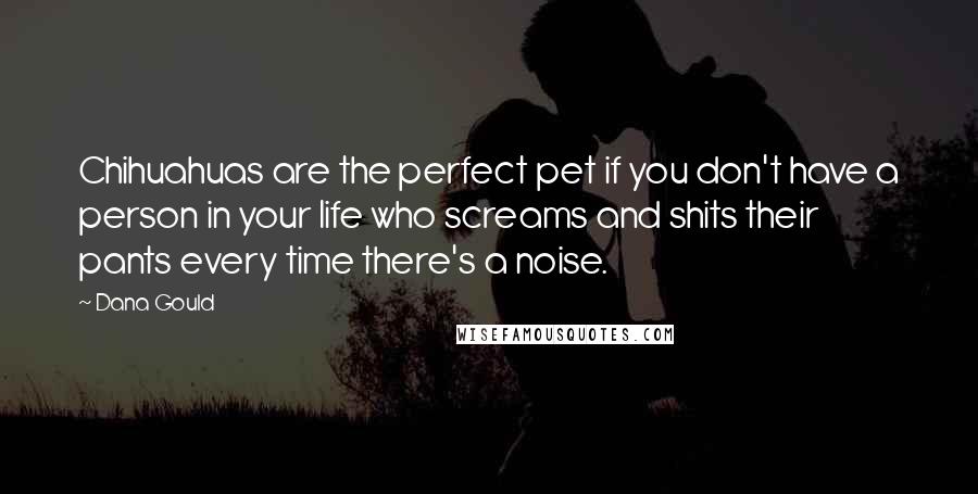 Dana Gould Quotes: Chihuahuas are the perfect pet if you don't have a person in your life who screams and shits their pants every time there's a noise.