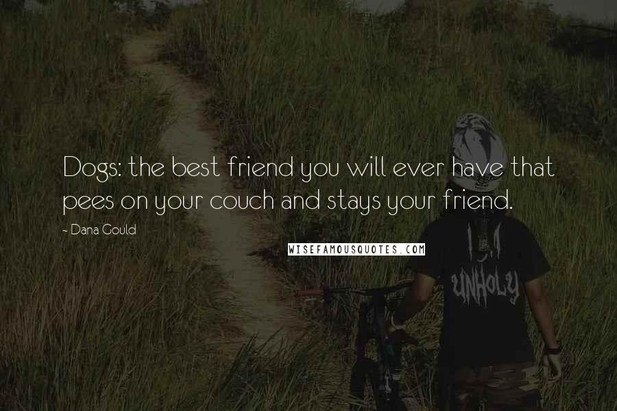 Dana Gould Quotes: Dogs: the best friend you will ever have that pees on your couch and stays your friend.