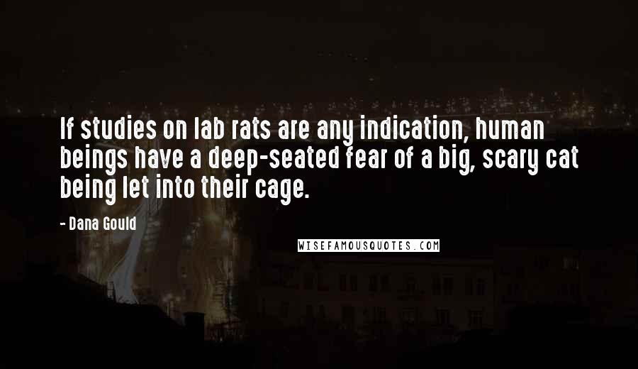 Dana Gould Quotes: If studies on lab rats are any indication, human beings have a deep-seated fear of a big, scary cat being let into their cage.