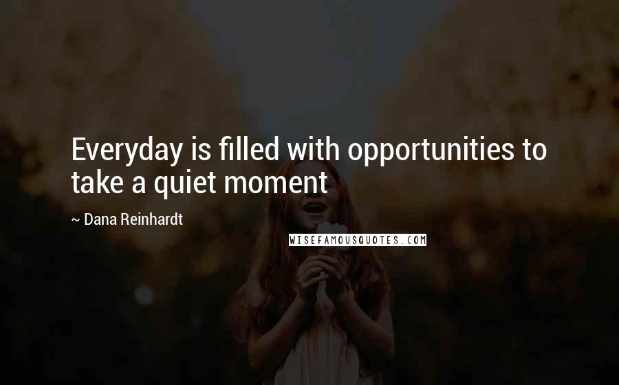 Dana Reinhardt Quotes: Everyday is filled with opportunities to take a quiet moment