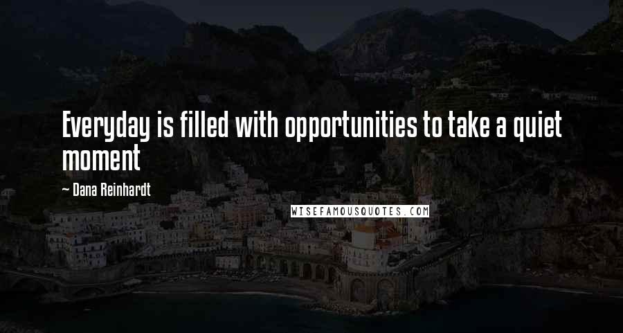 Dana Reinhardt Quotes: Everyday is filled with opportunities to take a quiet moment