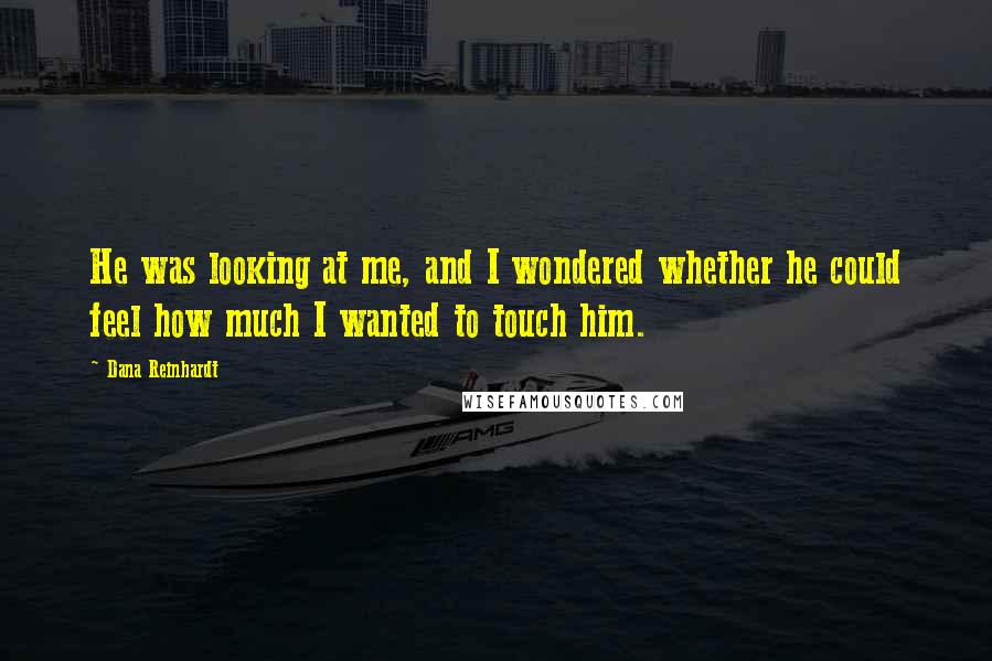 Dana Reinhardt Quotes: He was looking at me, and I wondered whether he could feel how much I wanted to touch him.