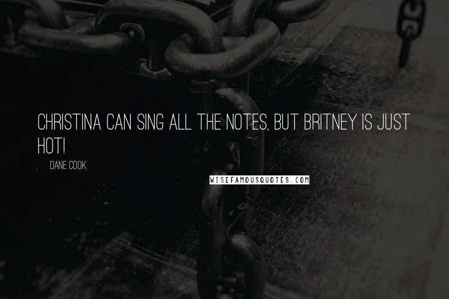 Dane Cook Quotes: Christina can sing all the notes, but Britney is just hot!