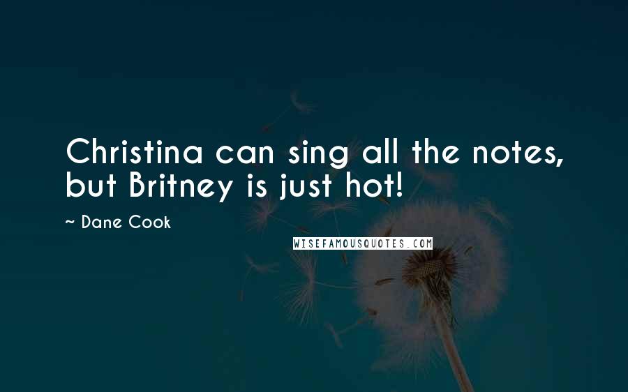 Dane Cook Quotes: Christina can sing all the notes, but Britney is just hot!