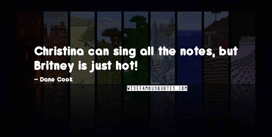 Dane Cook Quotes: Christina can sing all the notes, but Britney is just hot!