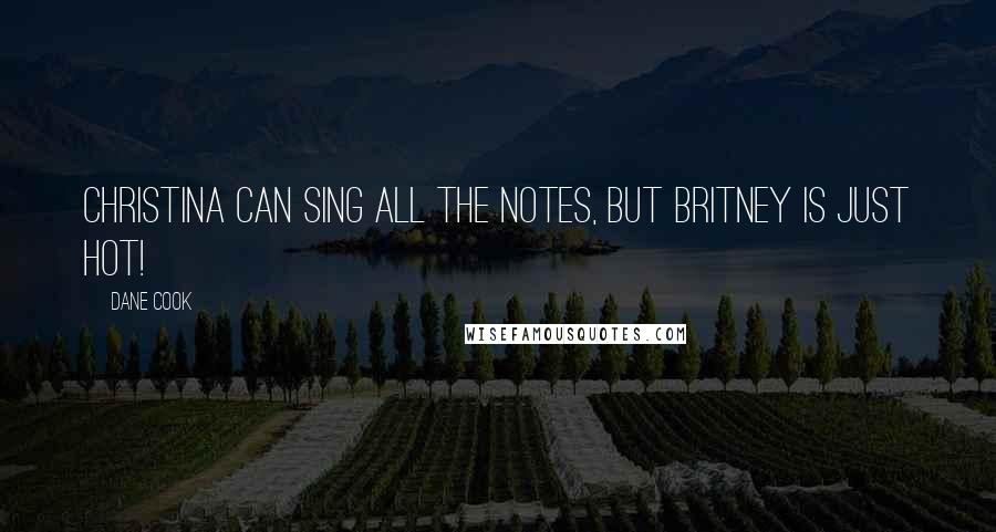 Dane Cook Quotes: Christina can sing all the notes, but Britney is just hot!
