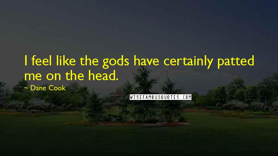 Dane Cook Quotes: I feel like the gods have certainly patted me on the head.