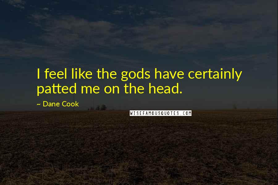 Dane Cook Quotes: I feel like the gods have certainly patted me on the head.