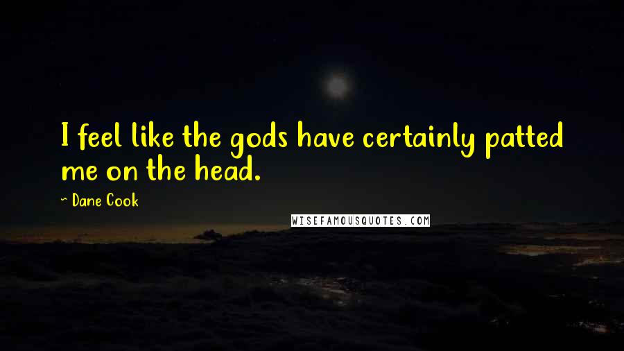 Dane Cook Quotes: I feel like the gods have certainly patted me on the head.