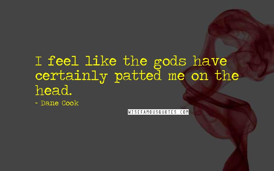 Dane Cook Quotes: I feel like the gods have certainly patted me on the head.