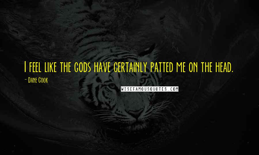 Dane Cook Quotes: I feel like the gods have certainly patted me on the head.