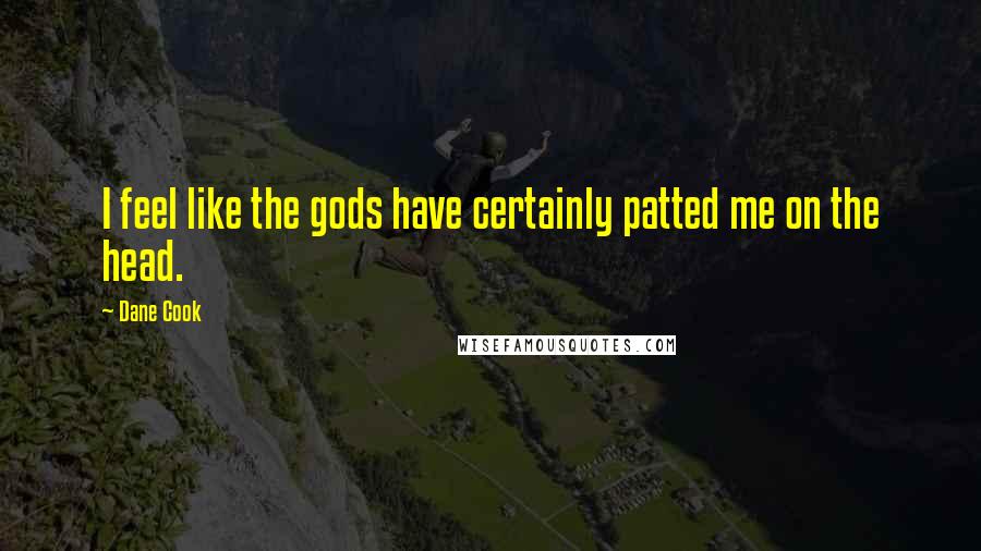 Dane Cook Quotes: I feel like the gods have certainly patted me on the head.