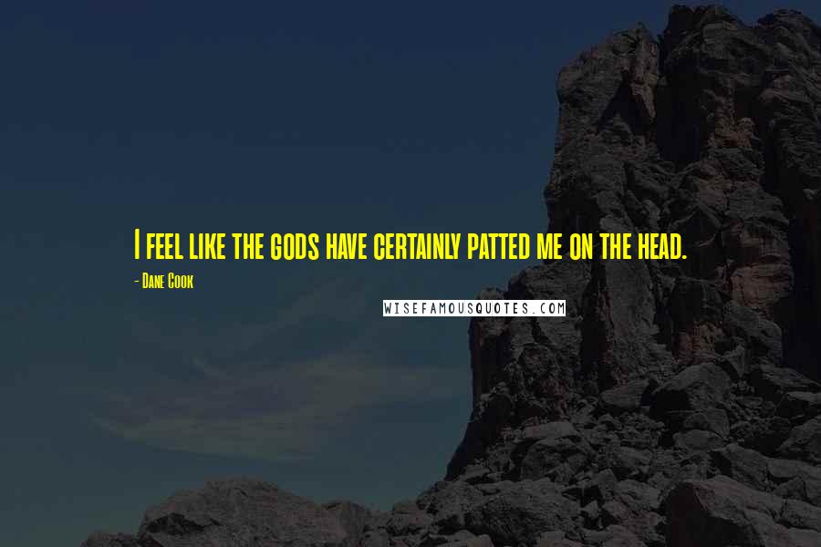 Dane Cook Quotes: I feel like the gods have certainly patted me on the head.