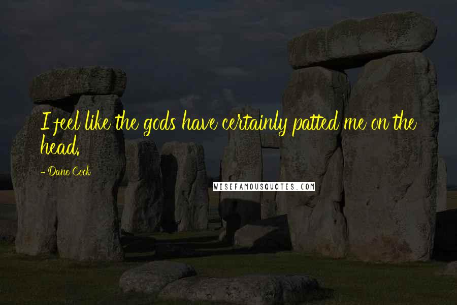 Dane Cook Quotes: I feel like the gods have certainly patted me on the head.