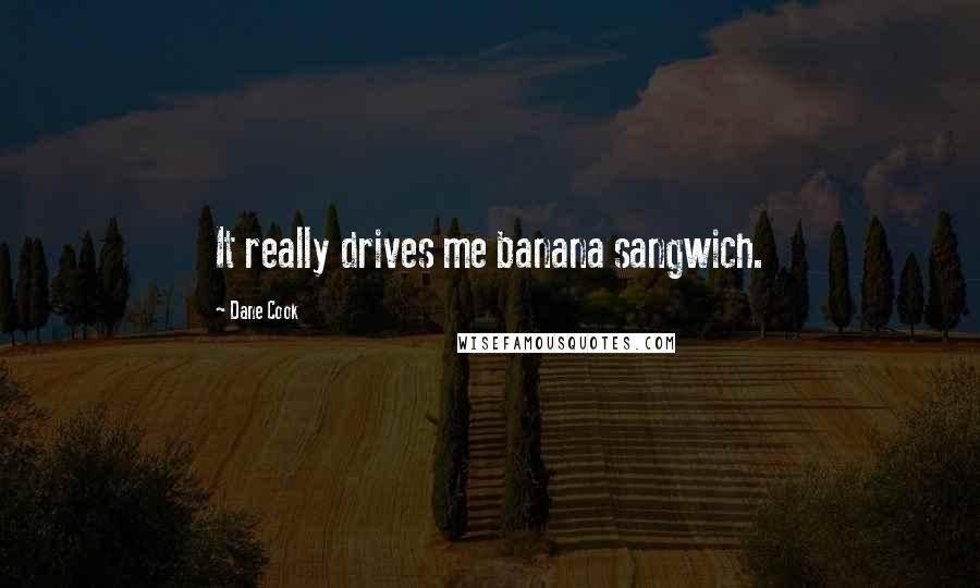 Dane Cook Quotes: It really drives me banana sangwich.