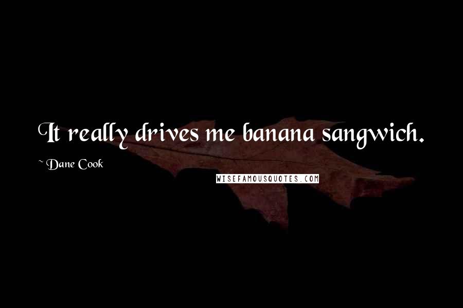 Dane Cook Quotes: It really drives me banana sangwich.