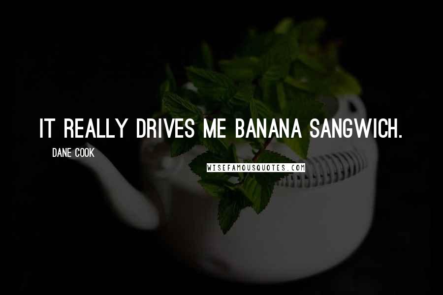 Dane Cook Quotes: It really drives me banana sangwich.