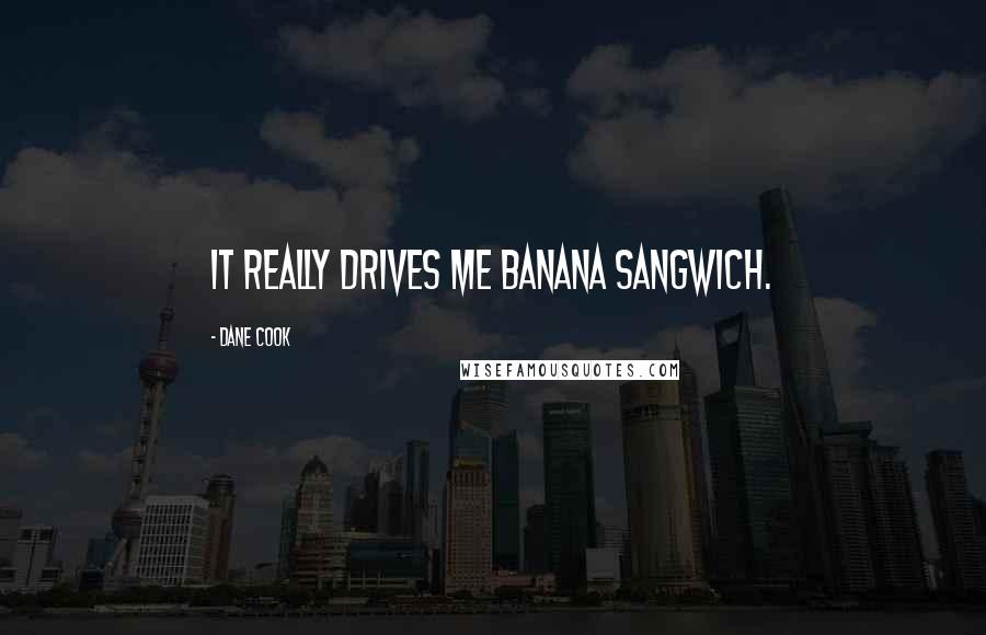 Dane Cook Quotes: It really drives me banana sangwich.