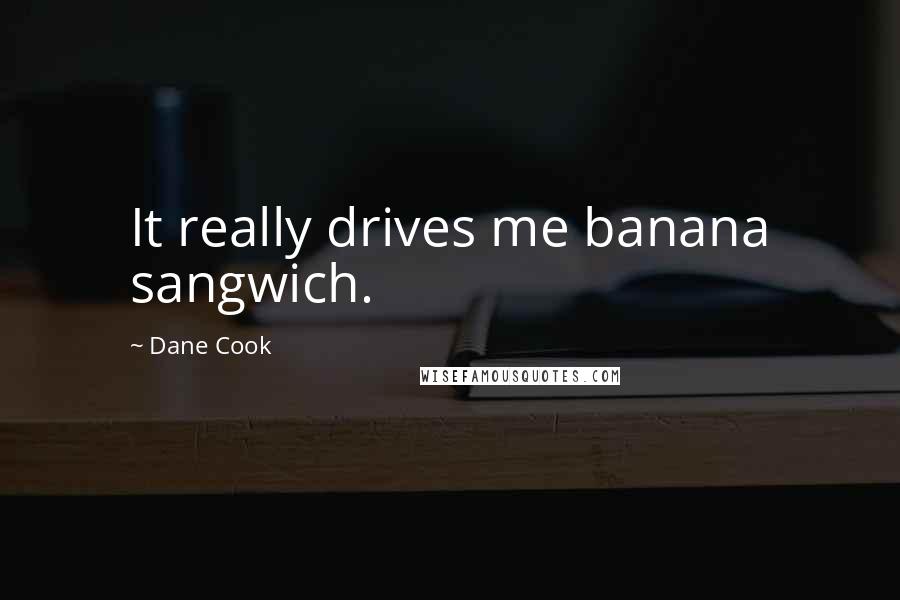 Dane Cook Quotes: It really drives me banana sangwich.