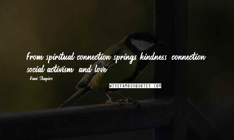 Dani Shapiro Quotes: From spiritual connection springs kindness, connection, social activism, and love.