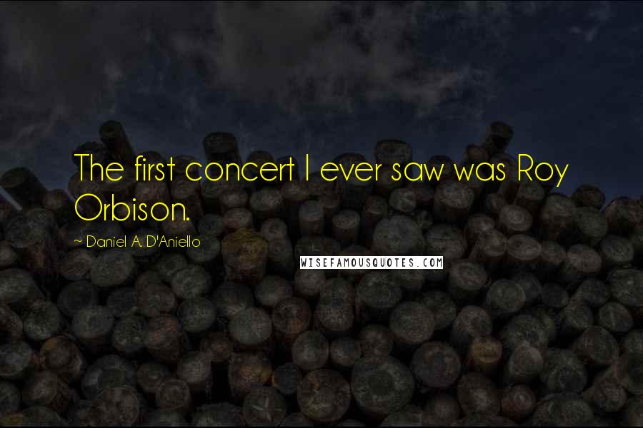 Daniel A. D'Aniello Quotes: The first concert I ever saw was Roy Orbison.