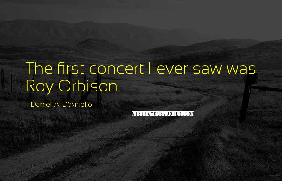 Daniel A. D'Aniello Quotes: The first concert I ever saw was Roy Orbison.