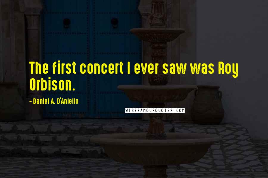 Daniel A. D'Aniello Quotes: The first concert I ever saw was Roy Orbison.