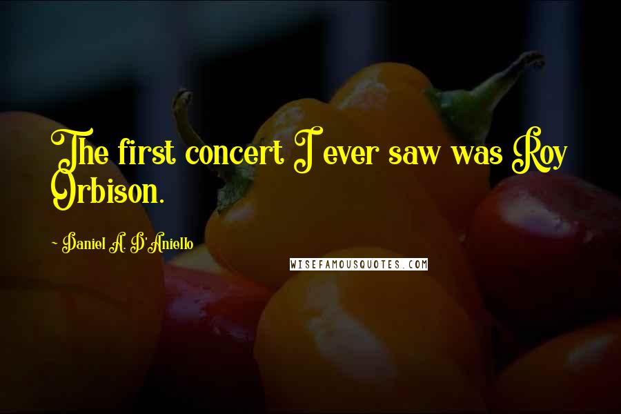 Daniel A. D'Aniello Quotes: The first concert I ever saw was Roy Orbison.