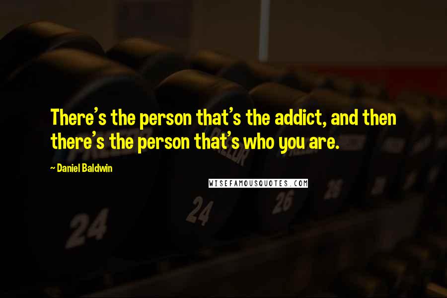 Daniel Baldwin Quotes: There's the person that's the addict, and then there's the person that's who you are.