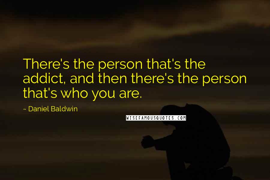 Daniel Baldwin Quotes: There's the person that's the addict, and then there's the person that's who you are.