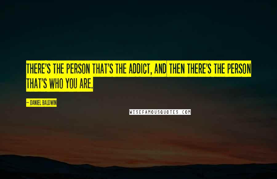 Daniel Baldwin Quotes: There's the person that's the addict, and then there's the person that's who you are.