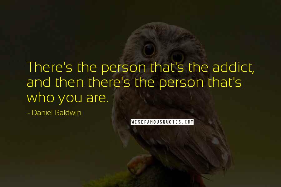 Daniel Baldwin Quotes: There's the person that's the addict, and then there's the person that's who you are.