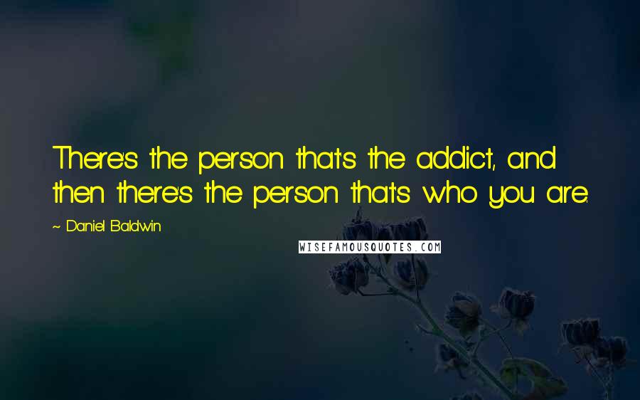 Daniel Baldwin Quotes: There's the person that's the addict, and then there's the person that's who you are.