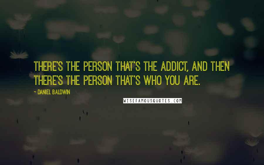 Daniel Baldwin Quotes: There's the person that's the addict, and then there's the person that's who you are.