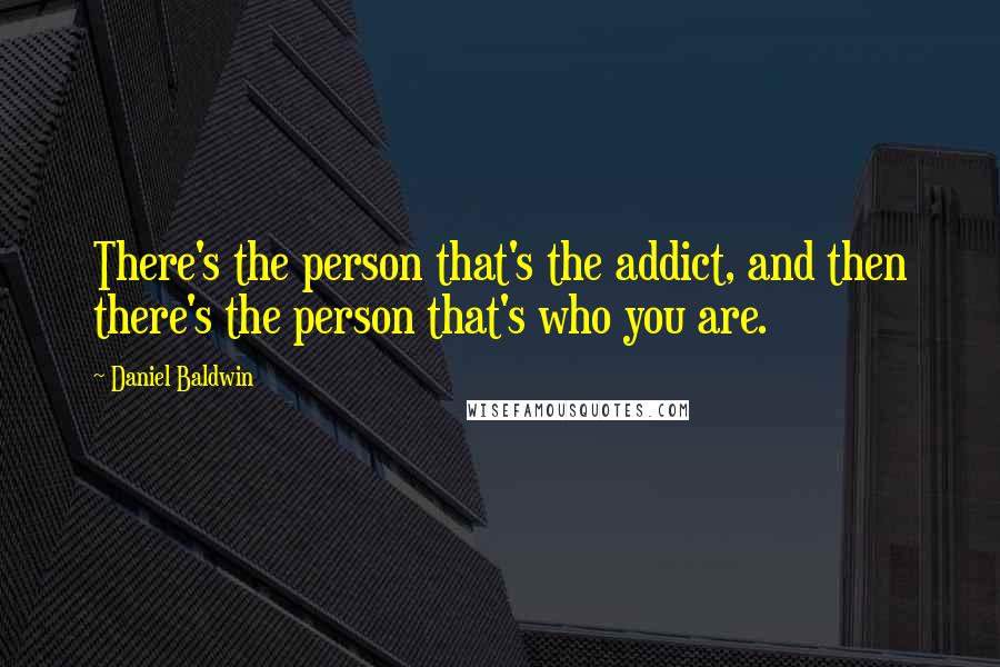 Daniel Baldwin Quotes: There's the person that's the addict, and then there's the person that's who you are.